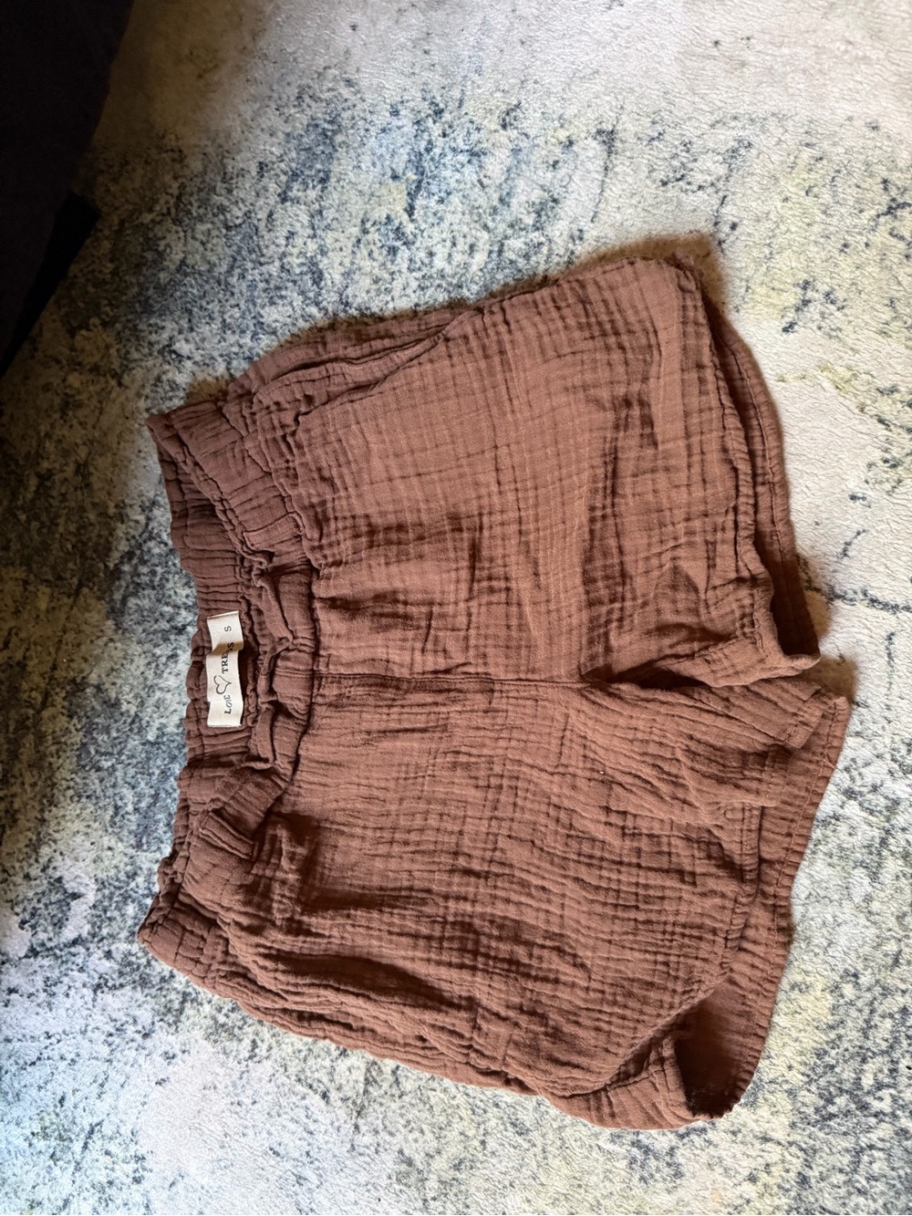 Women's Rust Brown Gauze Casual Shorts